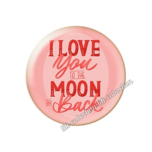 Cabochon résine a coller 25 mm amour couple saint valentin coeur  je t'aime 156