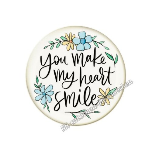 Cabochon résine a coller 25 mm amour couple saint valentin coeur  je t'aime 157