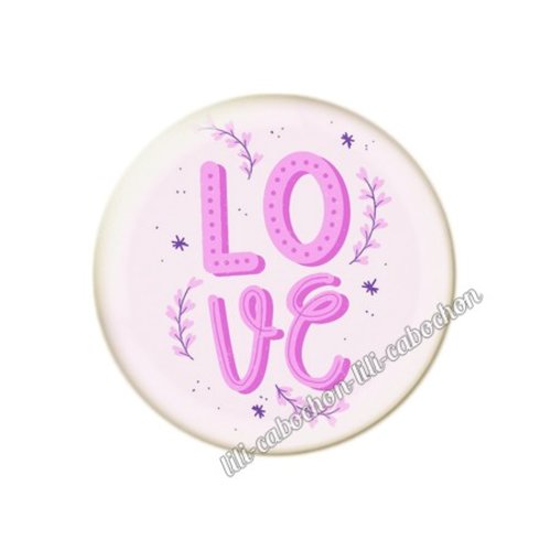 Cabochon résine a coller 25 mm amour couple saint valentin coeur  je t'aime 163
