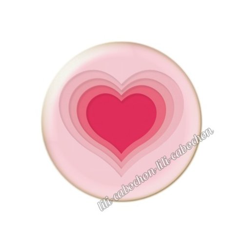 Cabochon résine a coller 25 mm amour couple saint valentin coeur  je t'aime 173