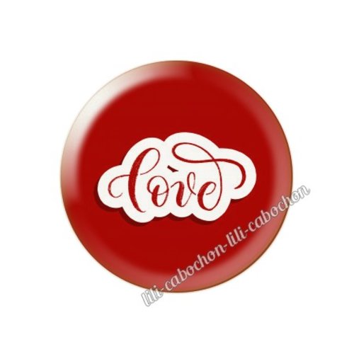 Cabochon résine a coller 25 mm amour couple saint valentin coeur  je t'aime 201