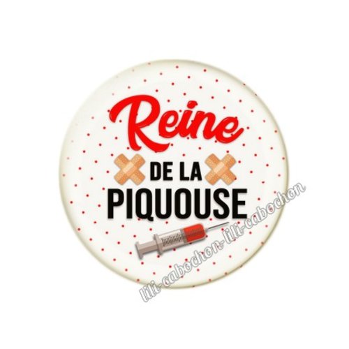 Cabochon résine a coller 25 mm infirmière inf1