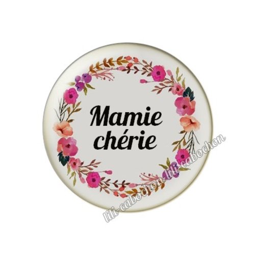 Cabochon résine a coller 25 mm mamie mm1