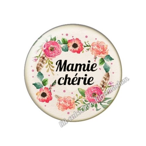 Cabochon résine a coller 25 mm mamie mm2