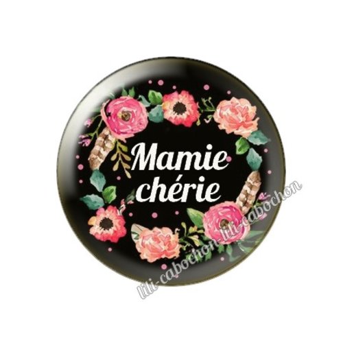 Cabochon résine a coller 25 mm mamie mm3