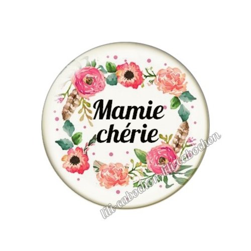 Cabochon résine a coller 25 mm mamie mm4