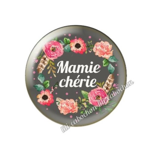 Cabochon résine a coller 25 mm mamie mm5