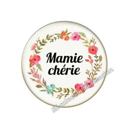 Cabochon résine a coller 25 mm mamie mm6
