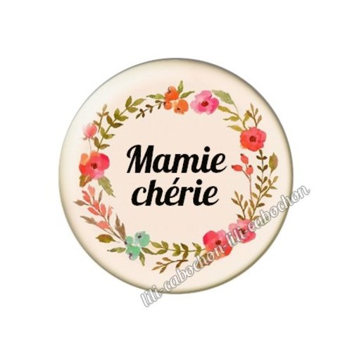 Cabochon résine a coller 25 mm mamie mm7