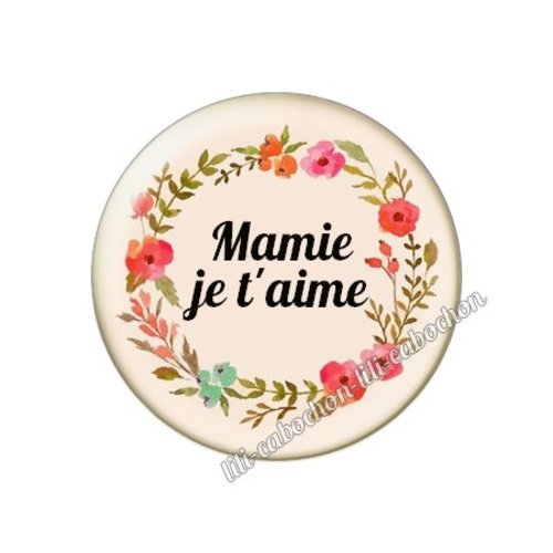 Cabochon résine a coller 25 mm mamie mm8