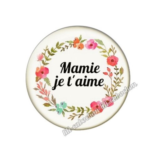Cabochon résine a coller 25 mm mamie mm9