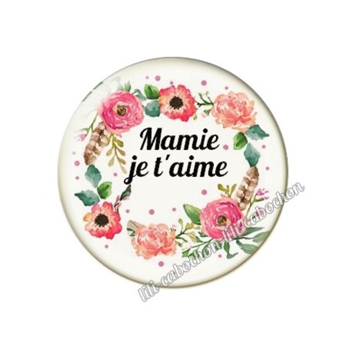 Cabochon résine a coller 25 mm mamie mm10
