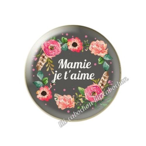 Cabochon résine a coller 25 mm mamie mm11