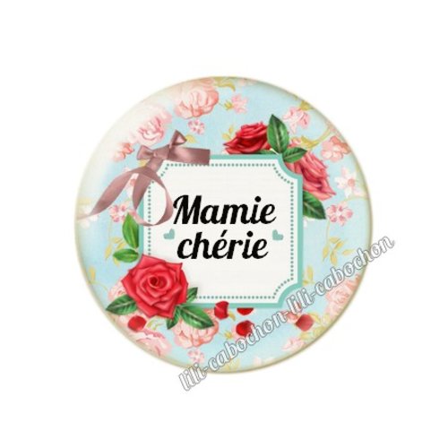 Cabochon résine a coller 25 mm mamie mm12
