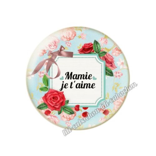 Cabochon résine a coller 25 mm mamie mm13