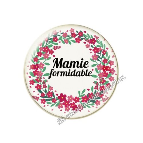 Cabochon résine a coller 25 mm mamie mm15