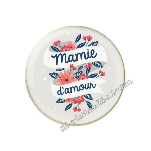 Cabochon résine a coller 25 mm mamie mm17