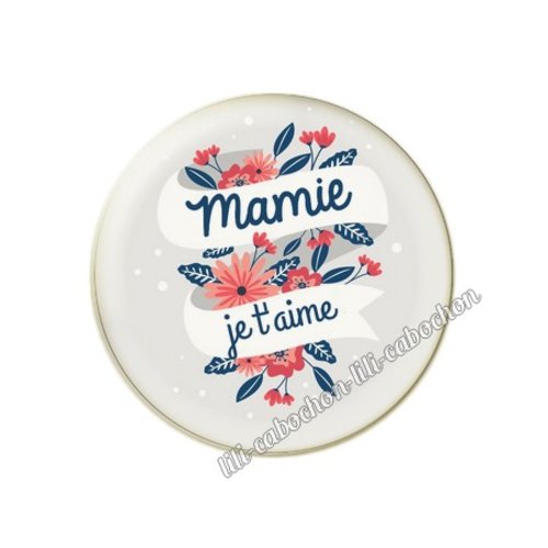 Cabochon résine a coller 25 mm mamie mm19