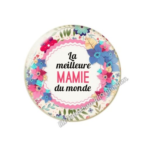 Cabochon résine a coller 25 mm mamie mm20