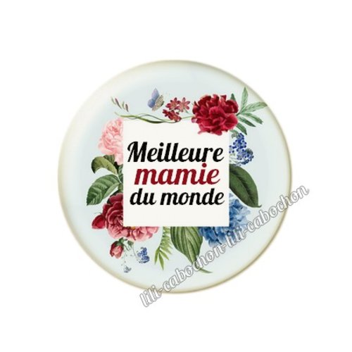 Cabochon résine a coller 25 mm mamie mm24