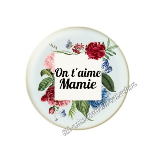 Cabochon résine a coller 25 mm mamie mm25