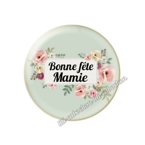 Cabochon résine a coller 25 mm mamie mm26