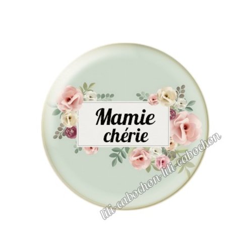 Cabochon résine a coller 25 mm mamie mm28
