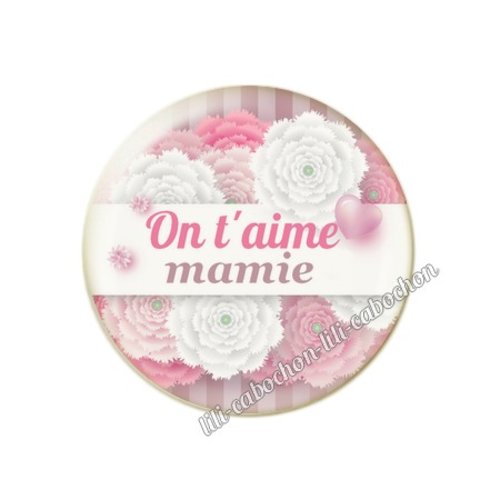 Cabochon résine a coller 25 mm mamie mm30