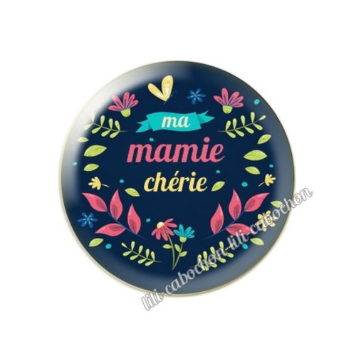 Cabochon résine a coller 25 mm mamie mm34