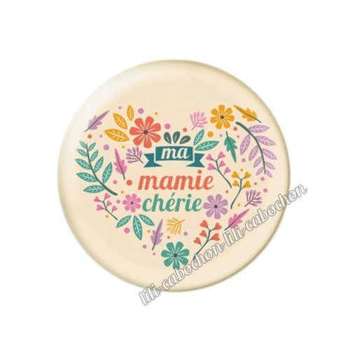 Cabochon résine a coller 25 mm mamie mm35