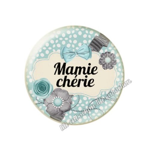 Cabochon résine a coller 25 mm mamie mm38