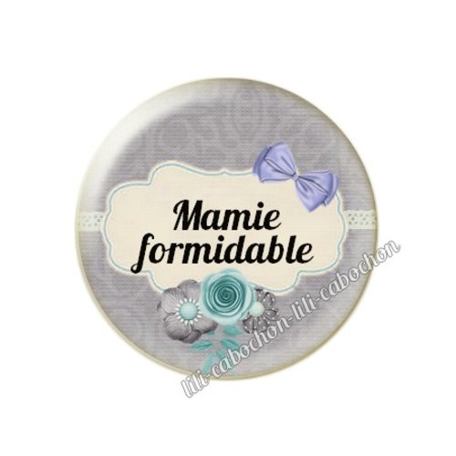 Cabochon résine a coller 25 mm mamie mm39