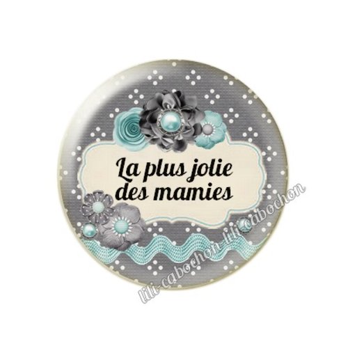 Cabochon résine a coller 25 mm mamie mm41