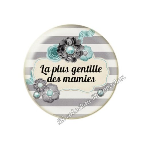 Cabochon résine a coller 25 mm mamie mm42