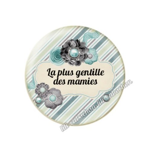 Cabochon résine a coller 25 mm mamie mm43