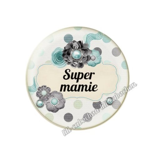 Cabochon résine a coller 25 mm mamie mm44