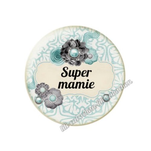 Cabochon résine a coller 25 mm mamie mm45