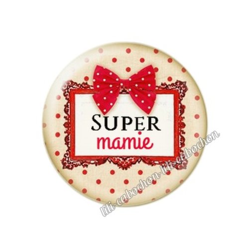 Cabochon résine a coller 25 mm mamie mm46