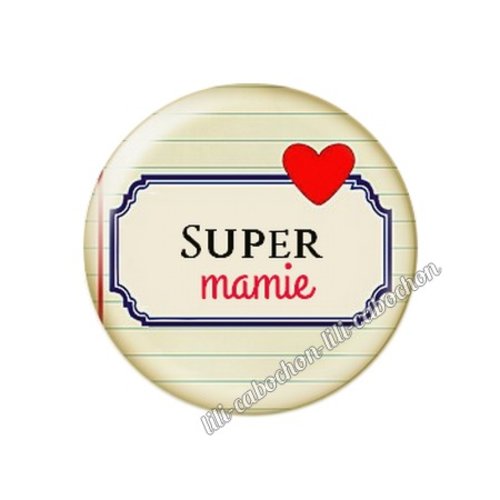 Cabochon résine a coller 25 mm mamie mm48