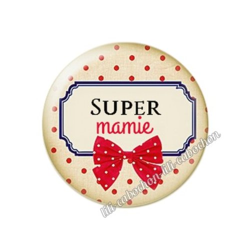 Cabochon résine a coller 25 mm mamie mm49