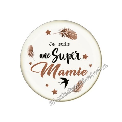 Cabochon résine a coller 25 mm mamie mm51