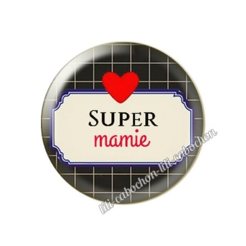 Cabochon résine a coller 25 mm mamie mm50