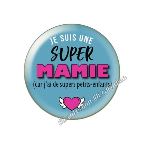 Cabochon résine a coller 25 mm mamie mm52