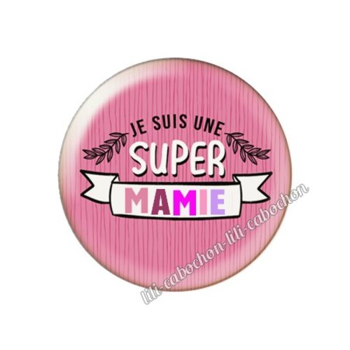 Cabochon résine a coller 25 mm mamie mm53