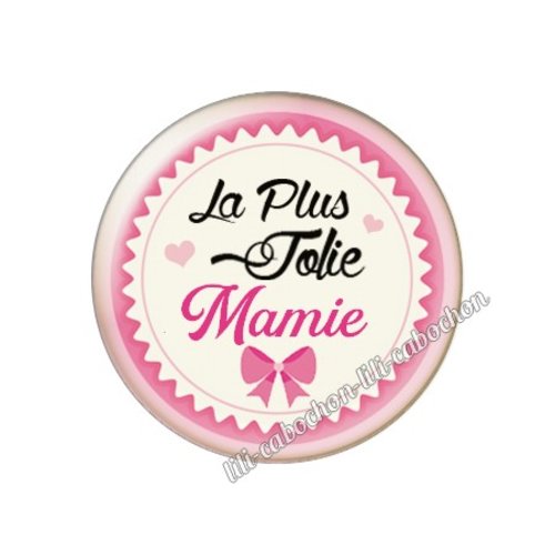 Cabochon résine a coller 25 mm mamie mm54