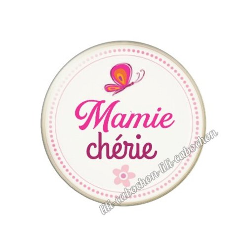 Cabochon résine a coller 25 mm mamie mm58