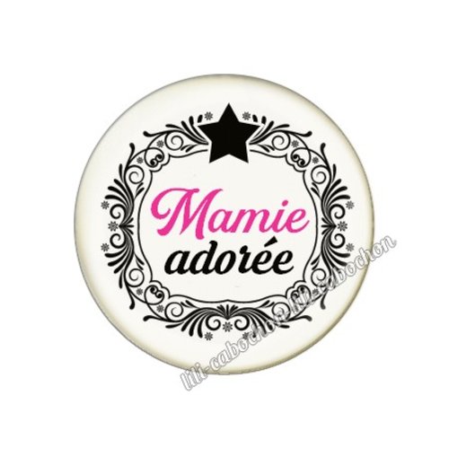 Cabochon résine a coller 25 mm mamie mm61
