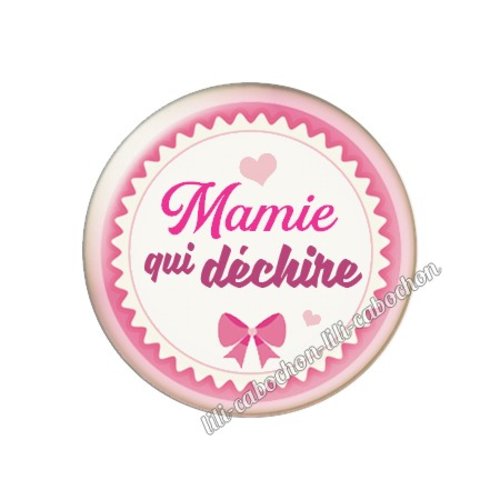 Cabochon résine a coller 25 mm mamie mm62