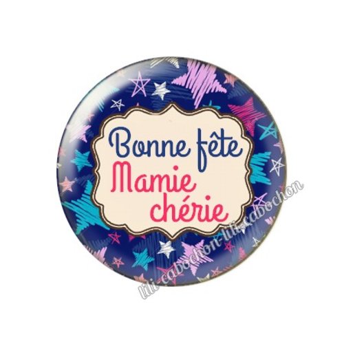 Cabochon résine a coller 25 mm mamie mm64