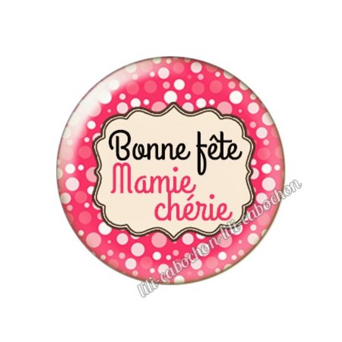 Cabochon résine a coller 25 mm mamie mm66